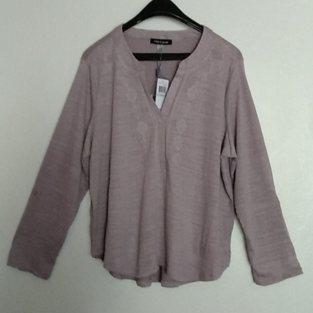 Women's CABLE and GAUGE BLOUSE